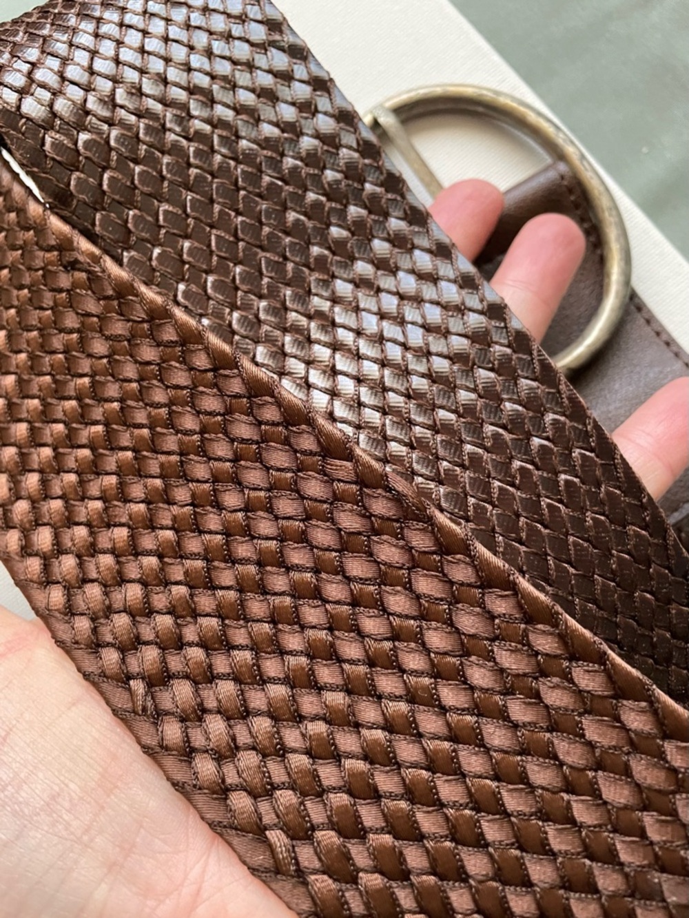 Brown braided belt - Picture 13 of 15